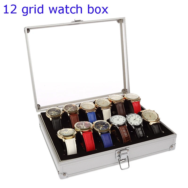 6/12 Grids Watch Box Wristwatch Display Case Durable Packaging Holder Jewelry Collection Storage Watch Organizer Box Watch Case