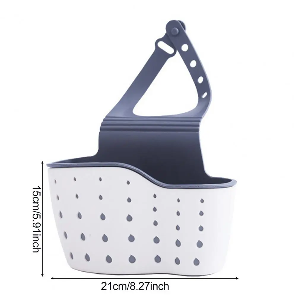 Kitchen Sponge Holder Sink Caddy Organizer Adjustable Sink Caddy Storage Rack with Drain Holes for Soap Sponge Drain Rack