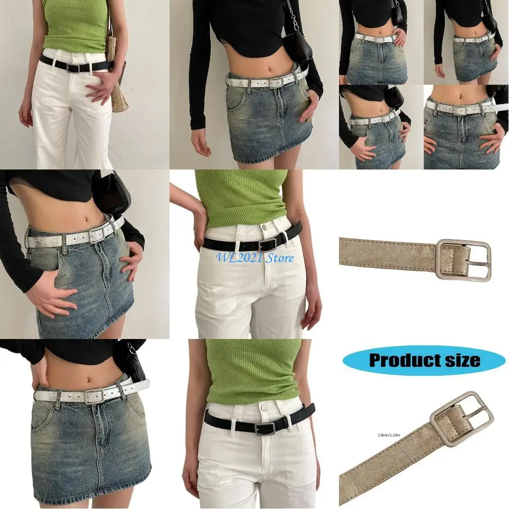 G5GC Cinto Casual Cowgirl Punk Cinto Fivela Vintage para Jeans Vestido Unsiex