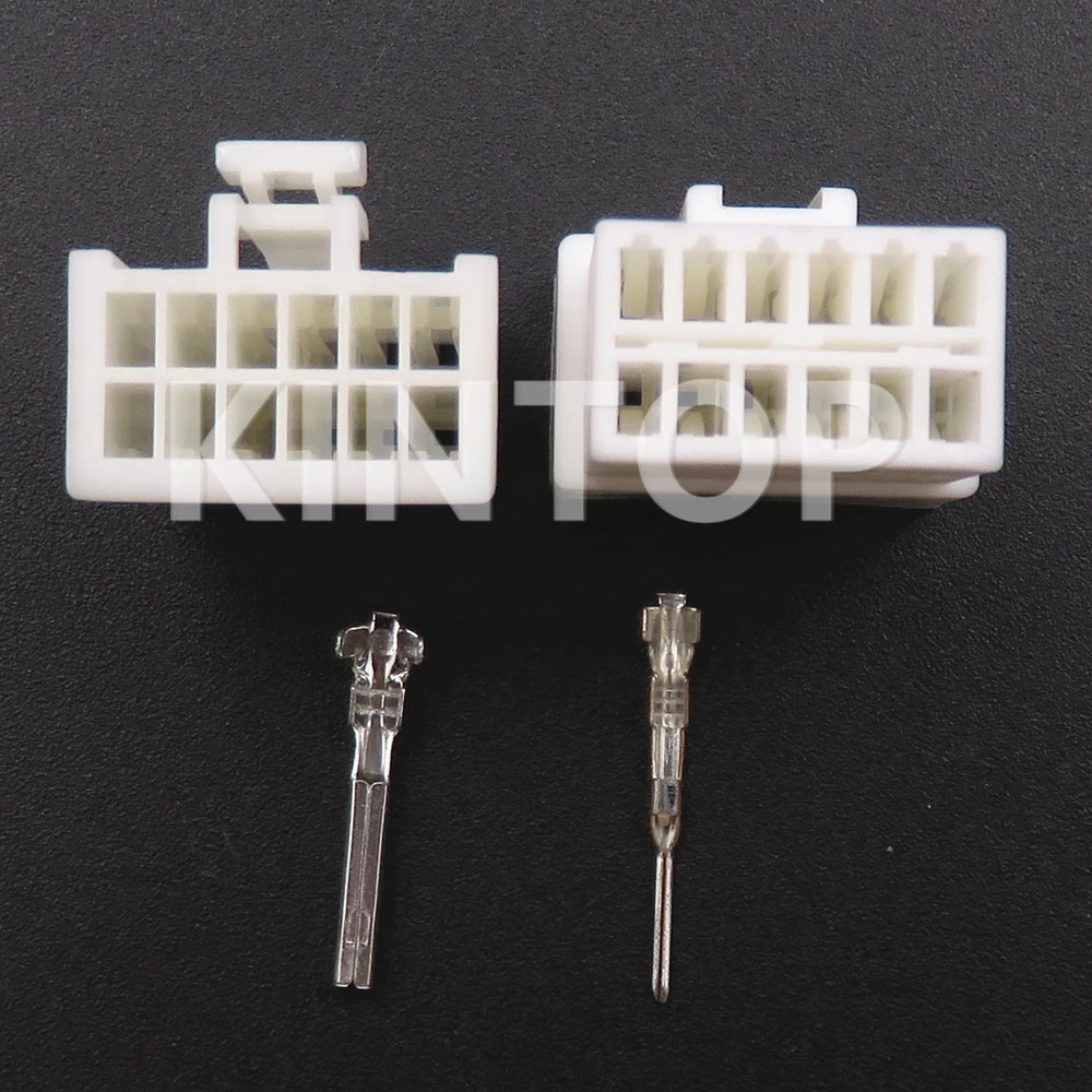 1 Set 12 Pins 1.2 Series Car Wire Connector with Terminal White Auto Male Female Docking Unsealed Socket AC Assembly With Wires