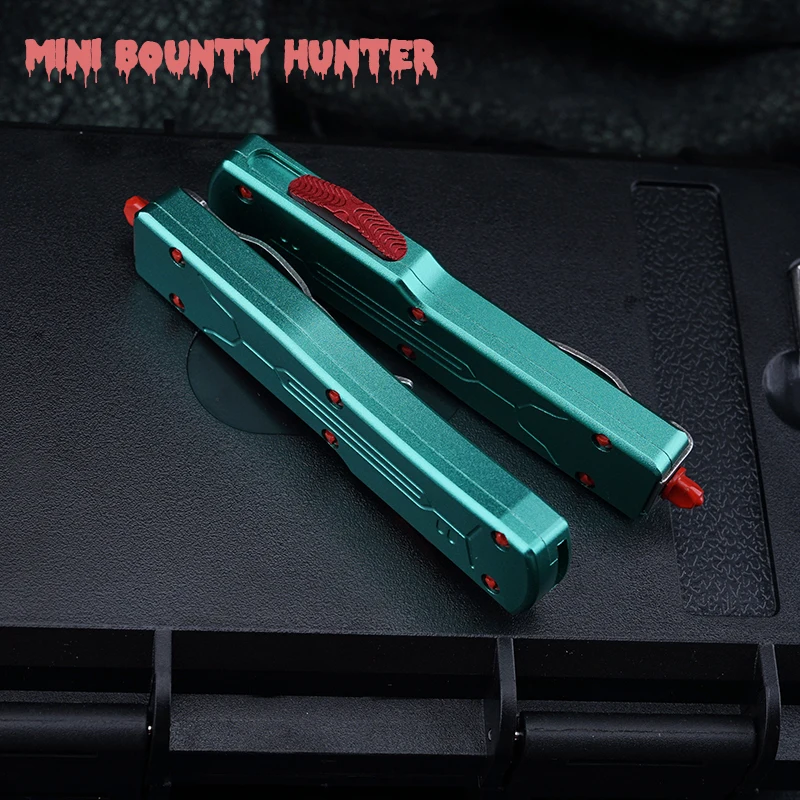 

Mini Bounty Hunter Micro UTX70 OTF Tech Knife UTX UT85 Serie D2 Blade Outdoor Little Pocket knives CNC Aluminum Handle EDC Tools