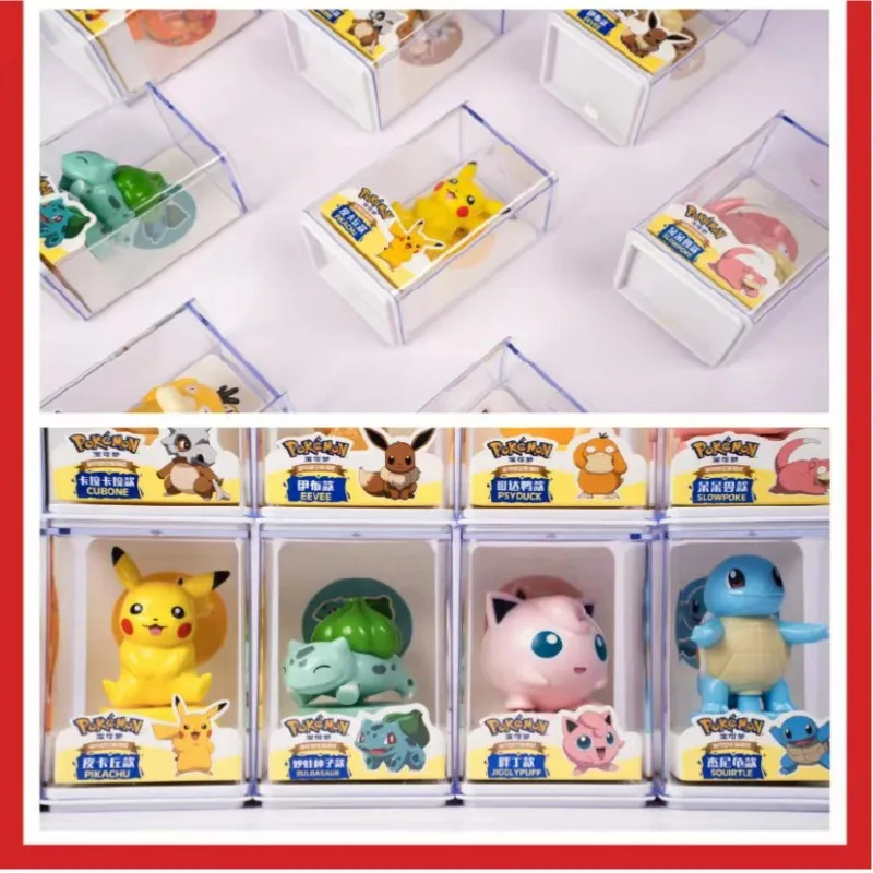 9 Style Pokemon Figures Toys Pikachu Seal Cartoon Series Anime Model  Ornaments Kids Birthday Gift