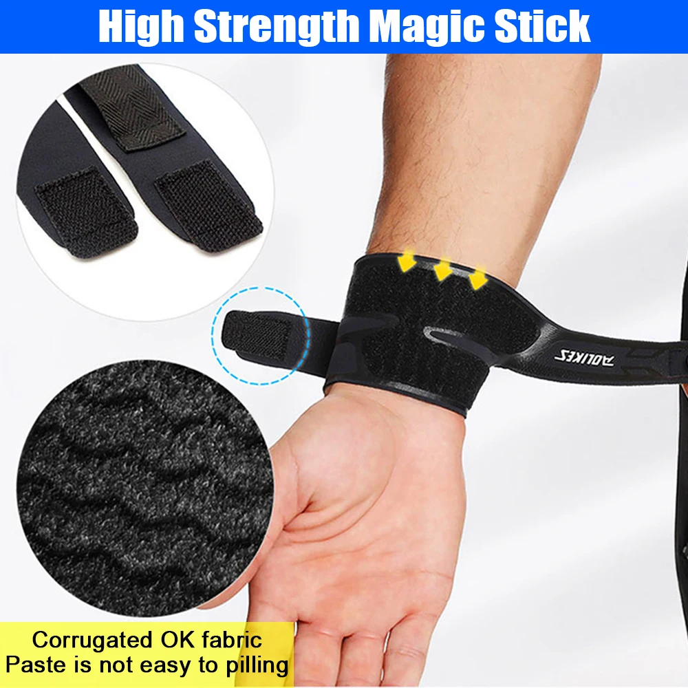 Sports Wrist Compression Wraps Wrist Support Brace Strap for Fitness Weightlifting Basketball Badminton Tennis Wrist Pain Relief