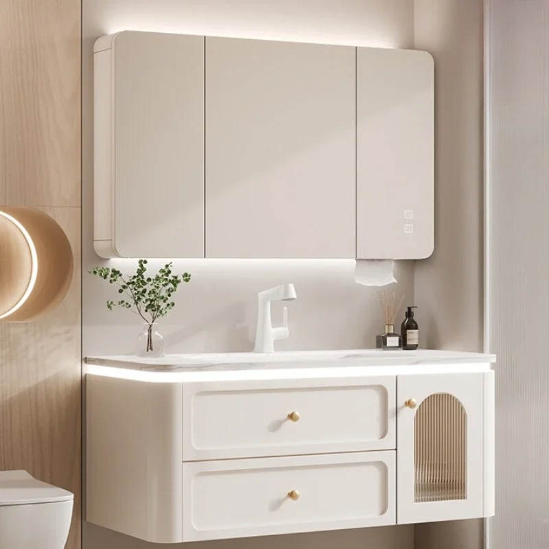 

Modern Vanity Mirror Bathroom Cabinet Wall Mounted Luxury Smart Bathroom Cabinet Storage Vanity Mobile Bagno Home Furniture
