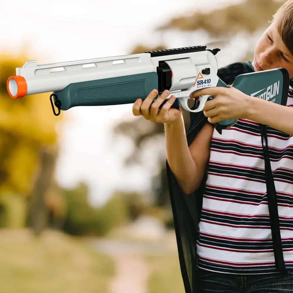 RevolverToy Guns Shell Throwing Soft Bullet Launcher Outdoor CS Shotgun Shooting Game Model Toy for Children Kids Christmas Gift