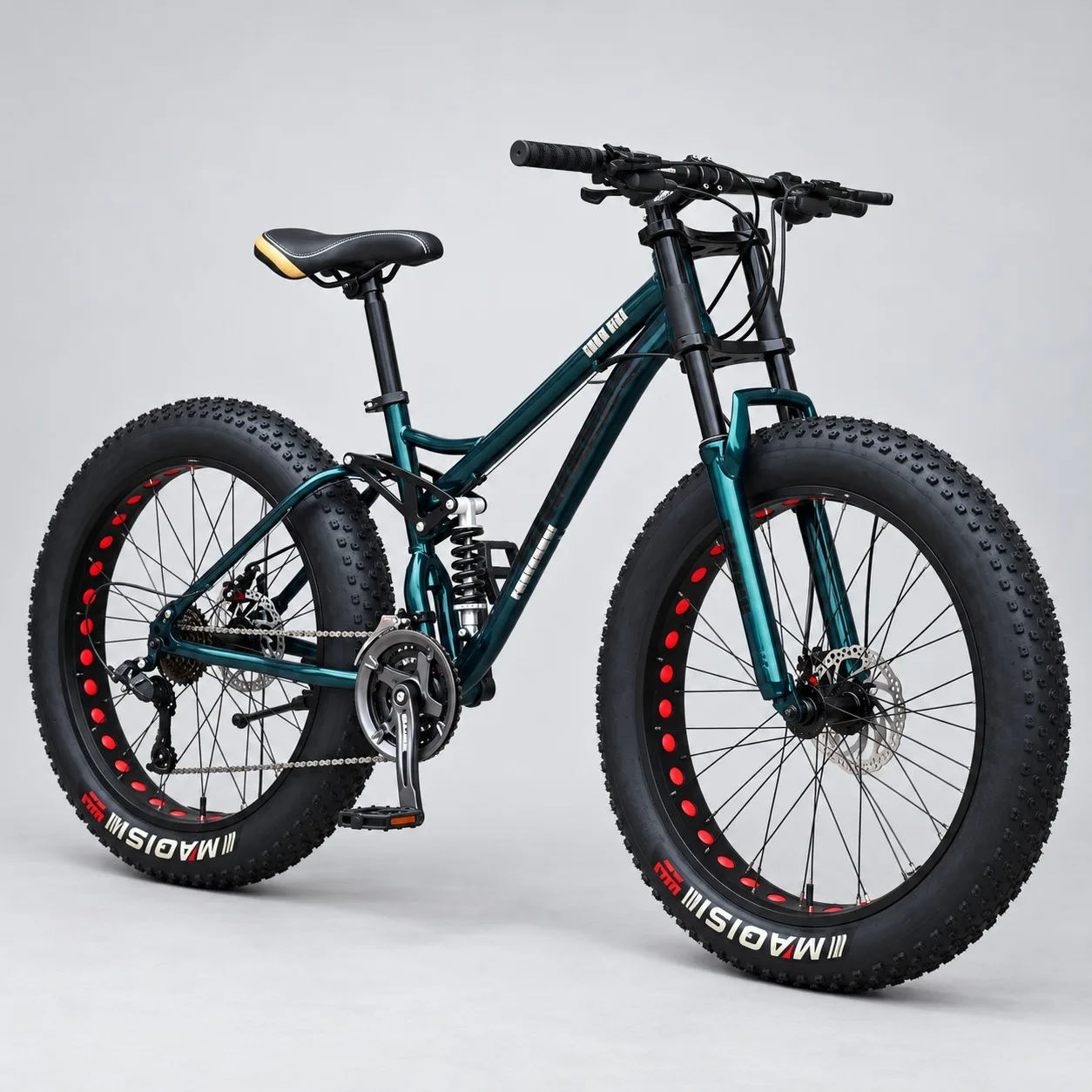 Adult Off-Road Mountain Bike Shock Absorption 24-Inch Blue Spoked Wheel