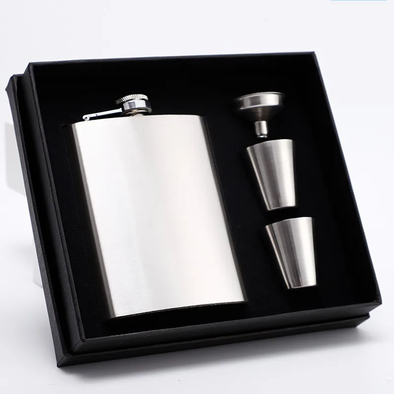 

7oz 8oz Pocket Hip Flask PU Leather Covered Small Stainless Steel Wine Pot For Alcohol Portable Whiskey Flagon Men Gift