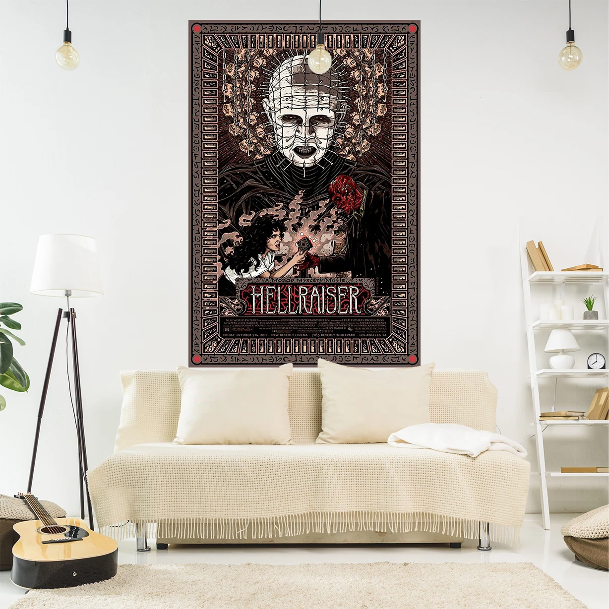 Hellraisers Horror Movie Boho Decoration Home Decor Halloween Jack-O-Lantern Wall Tapestry Wall Decor Bedroom Hippie Decor