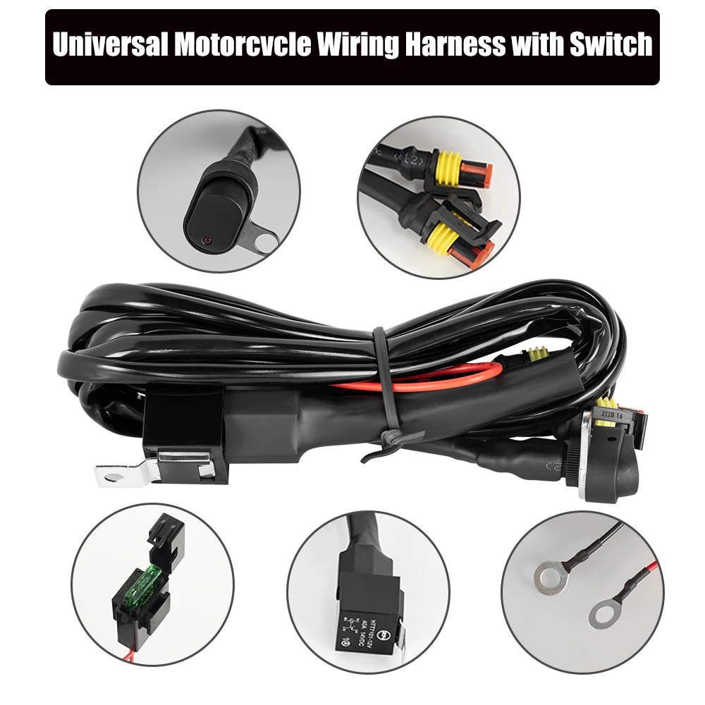 Motorräder LED Nebel Licht Kabelbaum Relais Draht Für BMW R1200 GS /ADV F800GS LC K1600 Motorrad Scheinwerfer Kabel Zubehör
