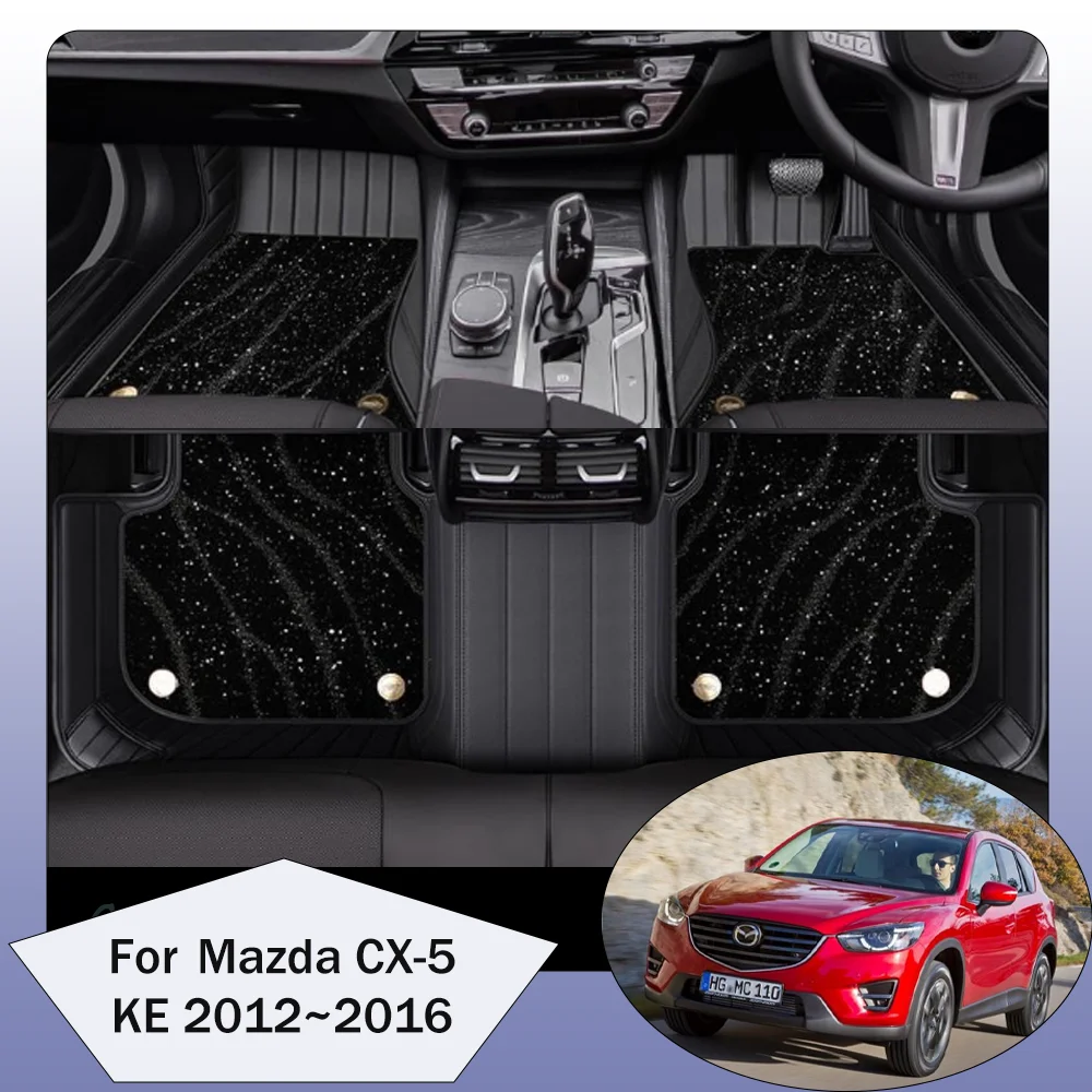 

For Mazda CX-5 KE 2012~2016 2013 2014 2015 LHD RHD Car Floor Mats Scratch Resistant Carpets Pad Interior Protection Accessories