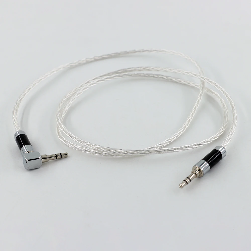 Singolo cristallo placcato rame argento sterling 3,5 paia di cavo di registrazione febbre AUX cavo audio per telefono cellulare per auto in carbonio