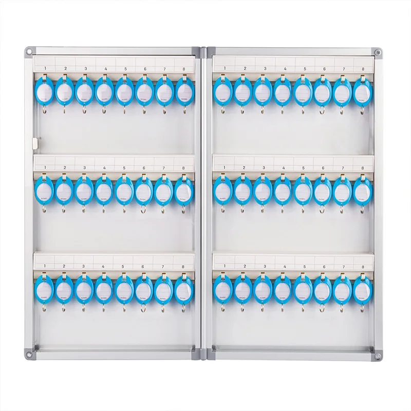 Aluminum alloy Key Cabinet Wall Mounted Security Management Keybox Storage Safes Contains key cards For Company Home Office