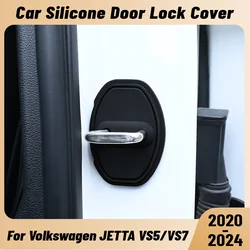 For Volkswagen JETTA VS5 VS7 2020-2024 Car Door Shock Absorber Door Lock Protector Silicone Auto Door Lock Latches Cover