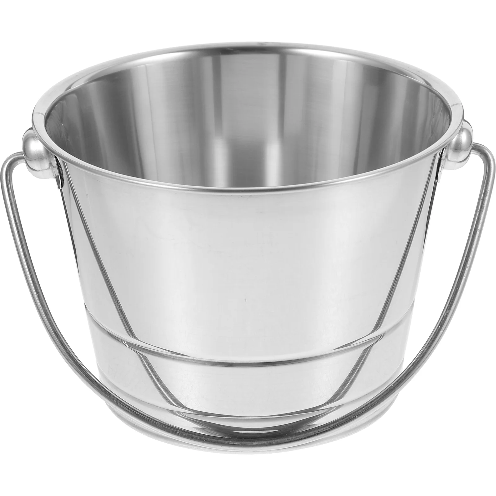 

Galvanized Trash Can with Lid Ice Container Stainless Steel Bucket Cubes Storage