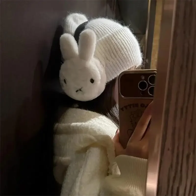 Miffy cache-oreilles nouveau hiver couple et étudiant cyclisme anti-gel cache-oreilles dessin animé anti froid en peluche cache-oreilles fille cadeau chaud