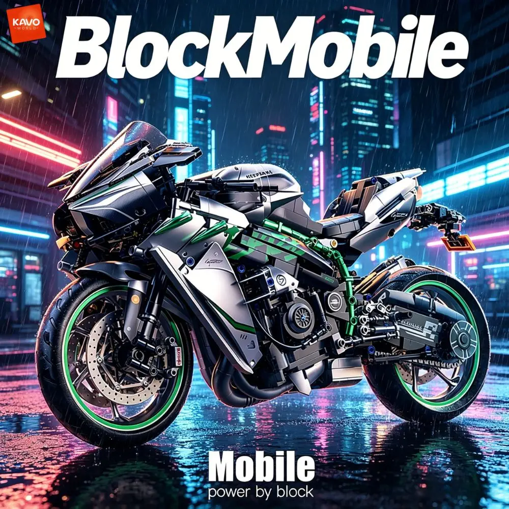 

KAVOWORLD 1:5 Sport Motorcycle Building Blocks 2248PCS Technical Bricks Motorbike Model DIY Construction Kit for Collectors