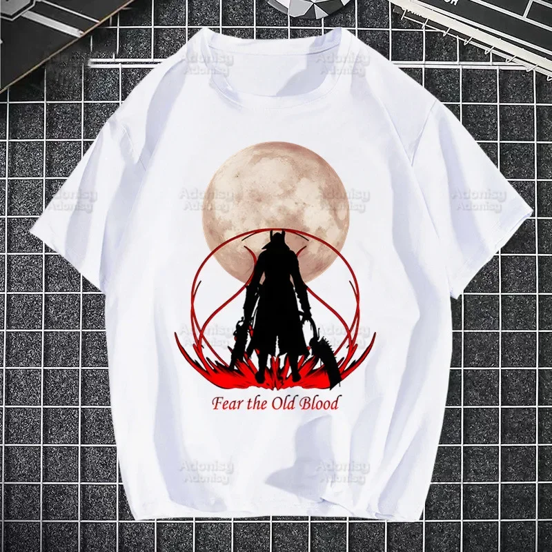 Bloodborne Marker Symbol T-shirts Summer Men/Women Hip Hop Funny Blood Borne Tshirt Maria Hunter Game t shirts Short Sleeve Tops