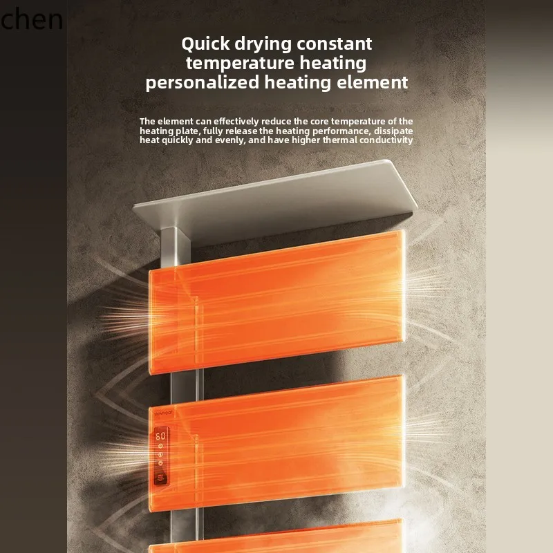 LXC portasciugamani elettrico intelligente automatico per asciugatura e disinfezione WC bagno portasciugamani riscaldante senza punzonatura