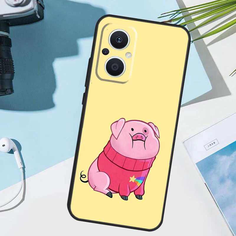 غطاء خنزير كاواي وردي لطيف لهاتف OPPO رينو 14F 13F 12F 11 F 10 12 13 14 Pro 7 8 Lite OPPO Find X9 X8 X6 X5 Pro