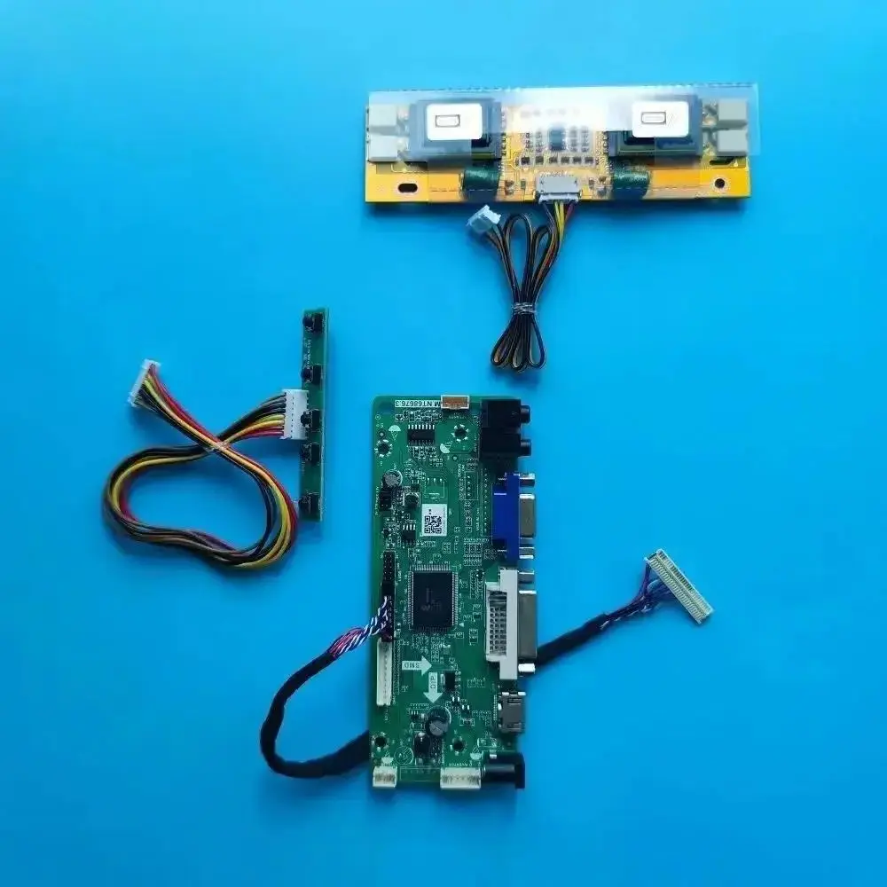 

Плата контроллера, экранная панель, 30-контактный комплект VGA DVI для LTM200KT01, 1600 × 900 M.NT68676, DIY 20,0 дюйма, LVDS, 4 лампы, драйвер