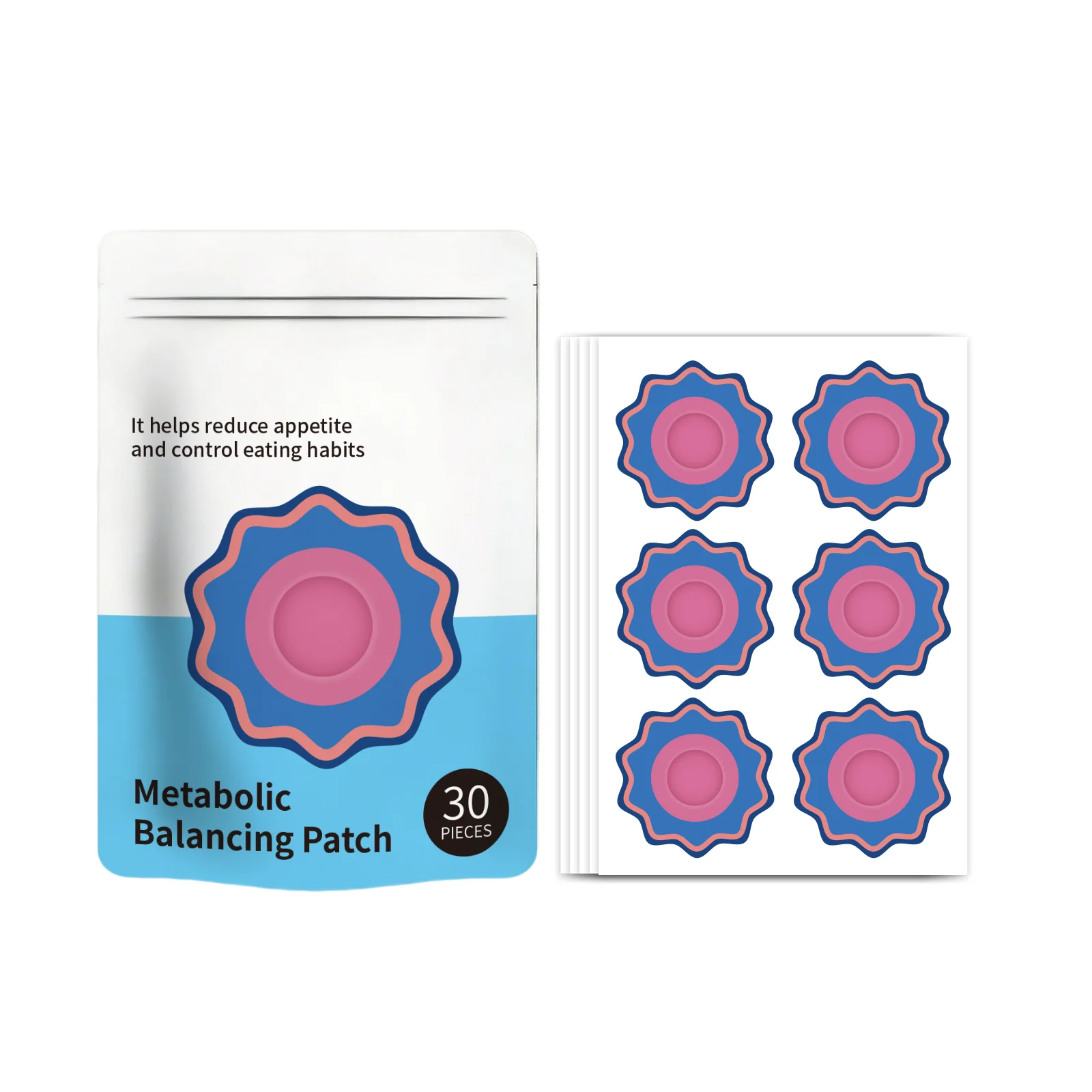 30pcs Body Patch For Appetite Control Metabolism Support Energy Enhancement Boost Digestive Weight Loss Slimming Wellness Patch