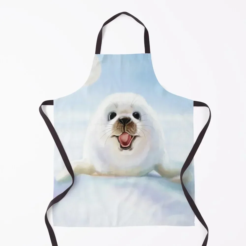 

Baby Seal Apron kitchen woman Camping Kitchen Kawaii Accessories Korean Apron