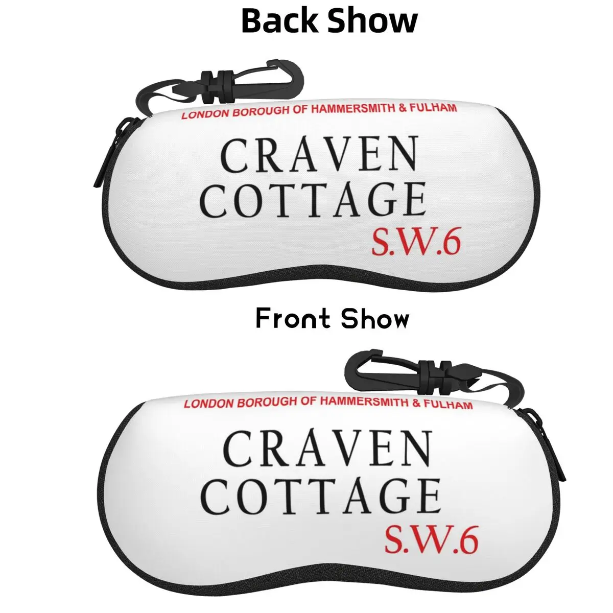 

Craven Cottage Fulham Sw6 Lightweight Hoodie Shell Glasses Case Protective Sunglasses Box Women Men Soft Eyeglasses Bag Pouch