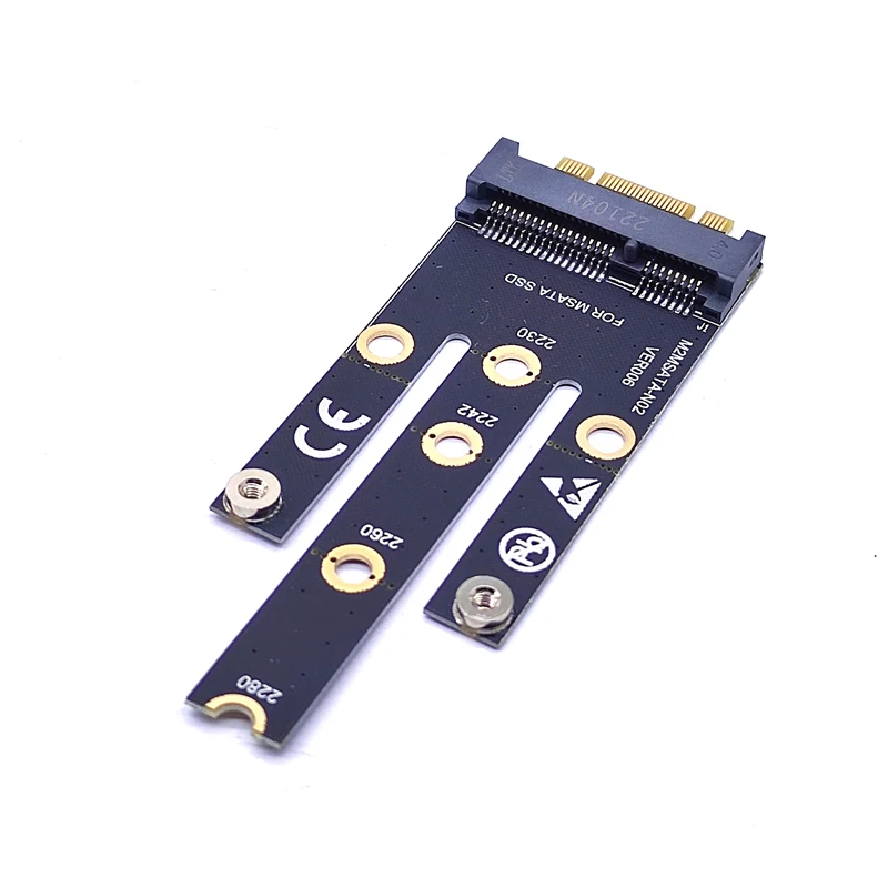 NGFF M.2 B + M 키 to mSATA 미니 PCI-E PCI-Express SATA 3.0 SSD 수 컨버터 어댑터 라이저 카드, 2242/2260/2280 M2 NGFF SSD용