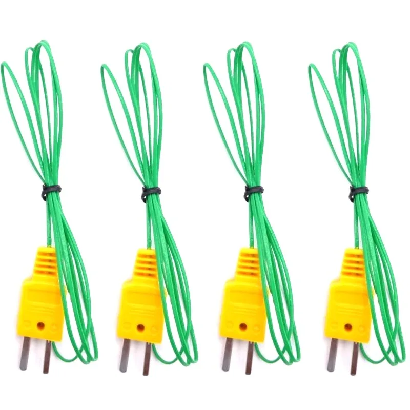

Green wire K type thermocouple wire bead type air probe thermometer general temperature sensing wire 280 ℃