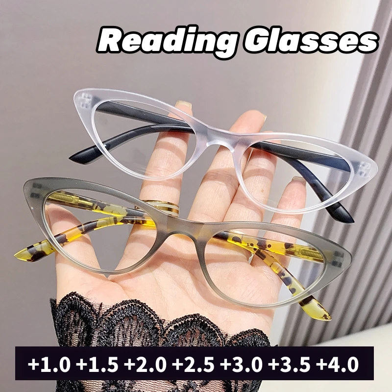 Trendy Luxury Reading Glasses Men Women New Style Plus Diopter Ultralight Eyeglasses Vintage Far Sight Prescription Eyewear