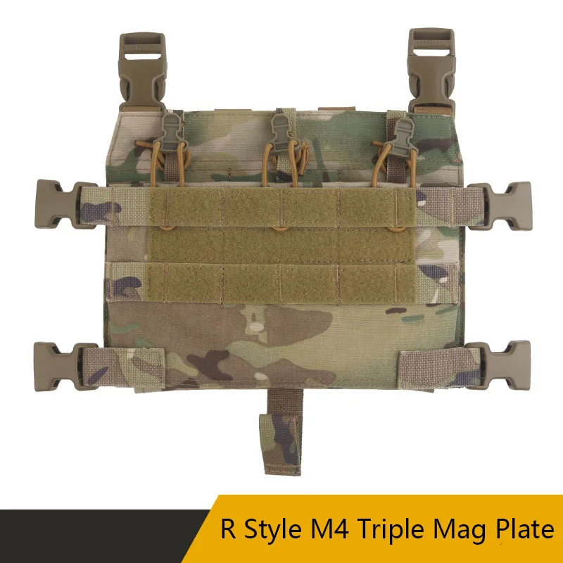 R Style M4 Triple Mag Plate, Triple Magazine Bag, Elastic Rope Handle, MOLLE System, External Hanging Bag