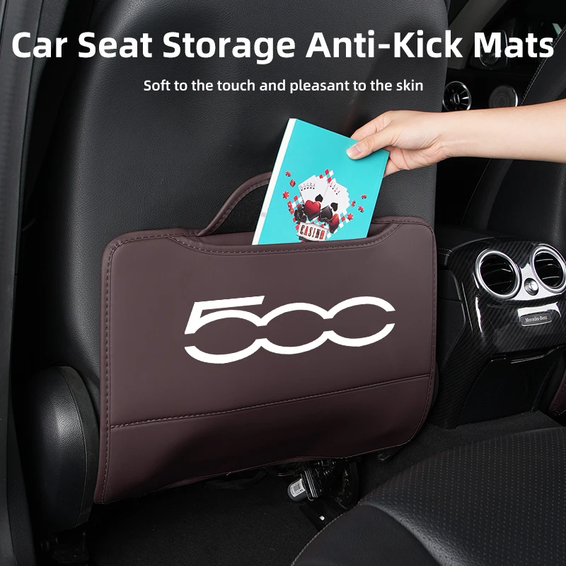 Car Seat Anti-Kick Pad Seatback Storage Protector Cover Accessories For FIAT 500 Grande Punto Tipo Stilo UNO Astra Bravo Panda F