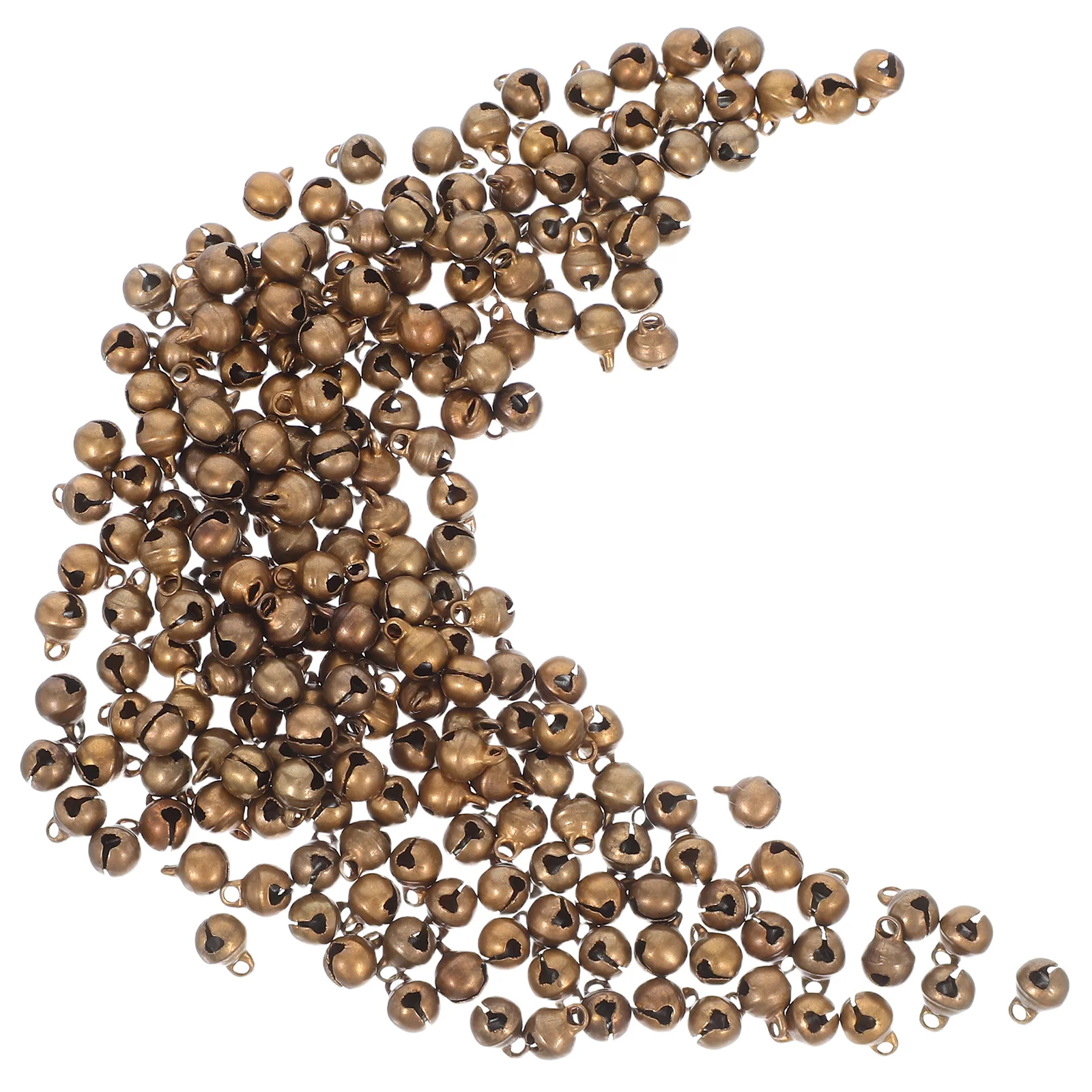 

200Pcs Bronze Small Vintage Mini Bells Rustic Hanging Bells for DIY Jewelry Bracelet Necklace Craft Decoration Knitting