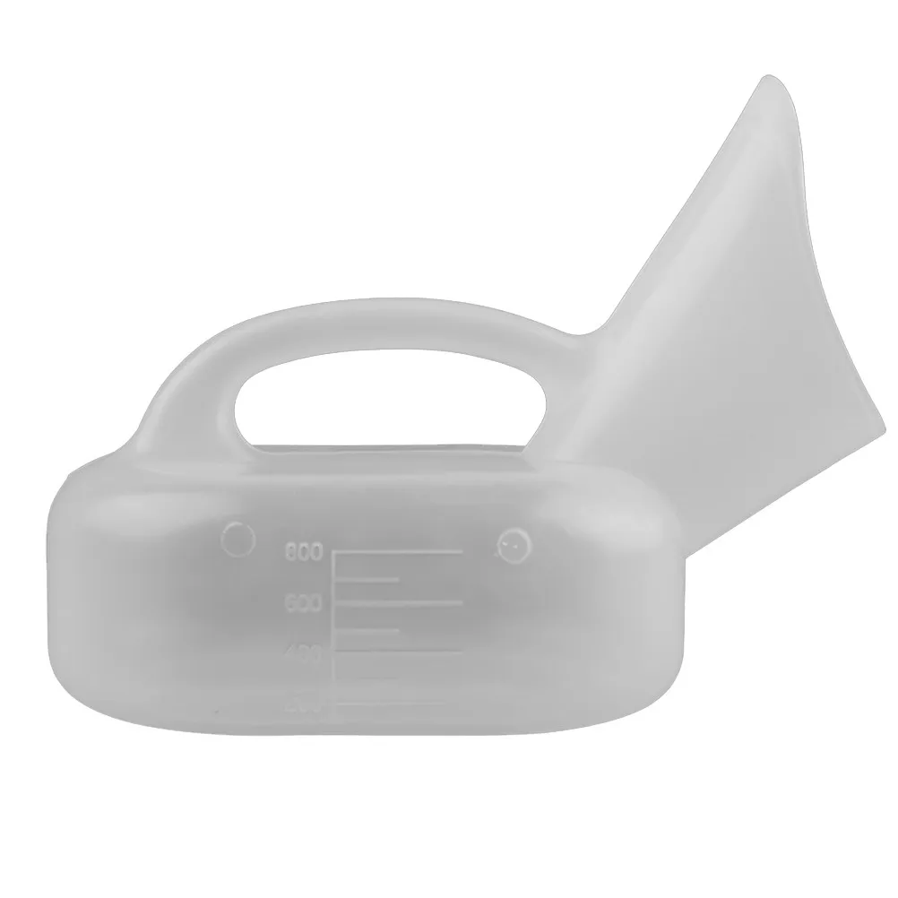 2Pcs Female Urinal Thickened Plastic Portable Chamber Pot Hospital Home Travel Graduated Pee Bottle 1000Ml Easy Grip