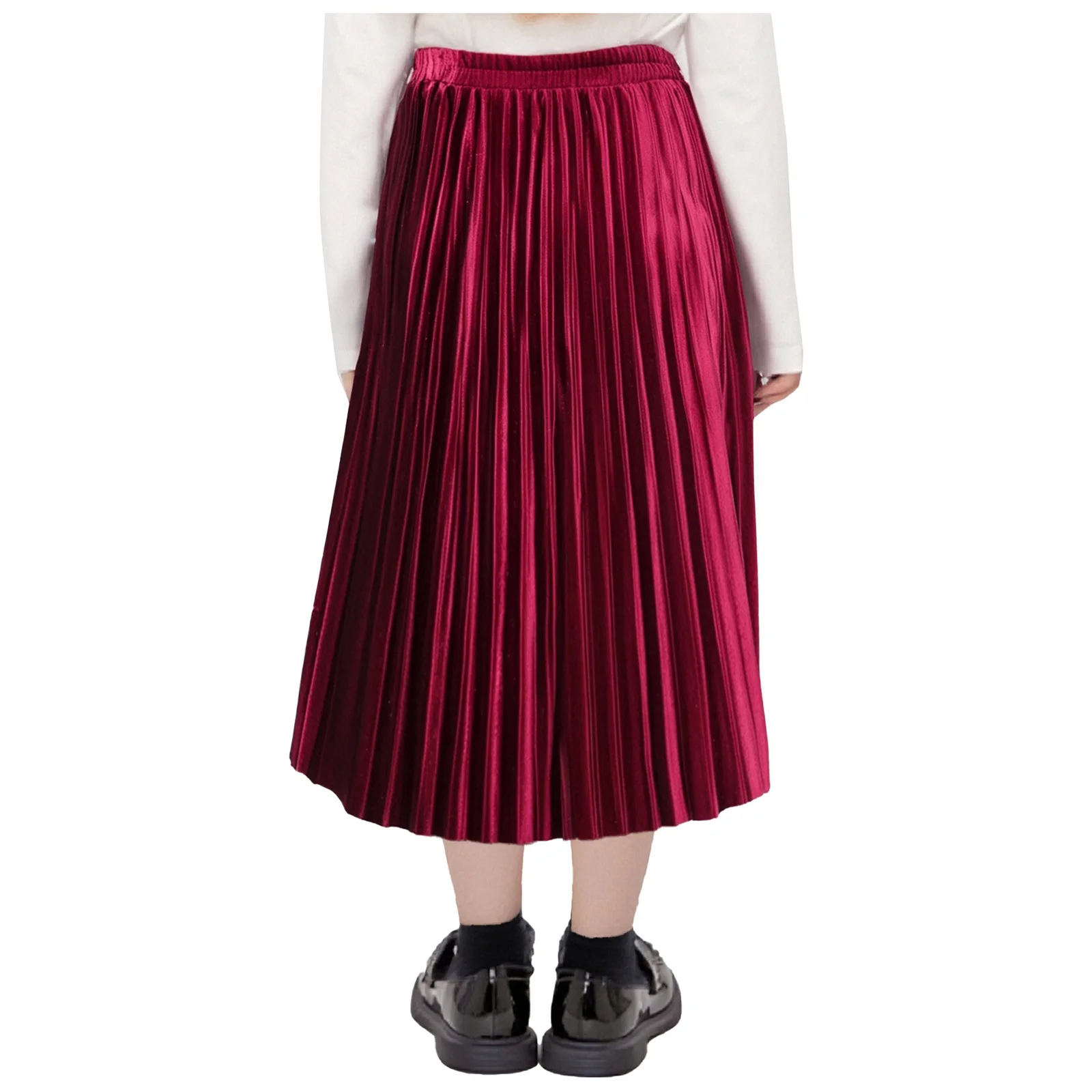 أزياء المهرجانات للهالوين وعيد الميلاد التأثيري للأميرة، تنورة أنيقة بطيات، تنورة مخملية مرنة على شكل حرف T، تنورة صلبة #5