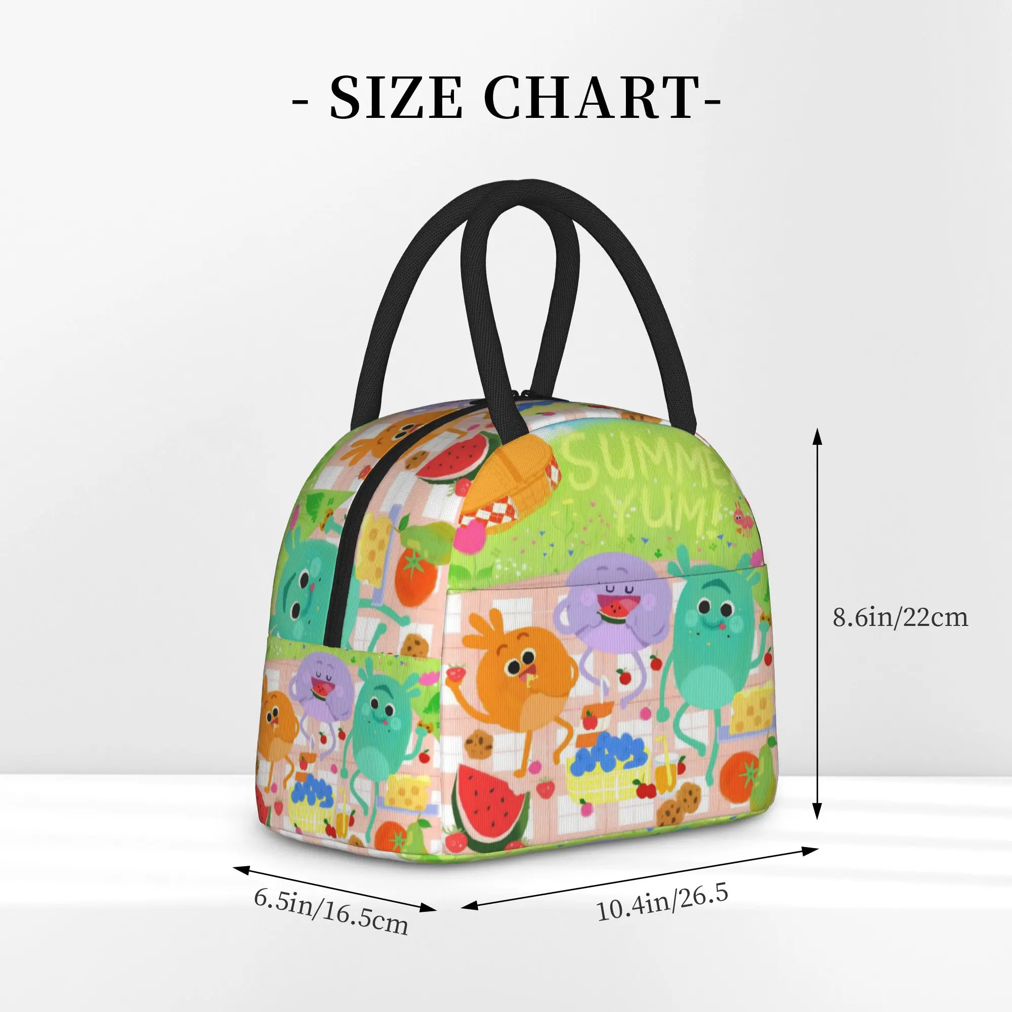 Bumbles Educational Cartoon Nums Handheld Thermal Cooler Bag Summer Yum Reusable Insulated Lunch Bags New Container Box Outdoor
