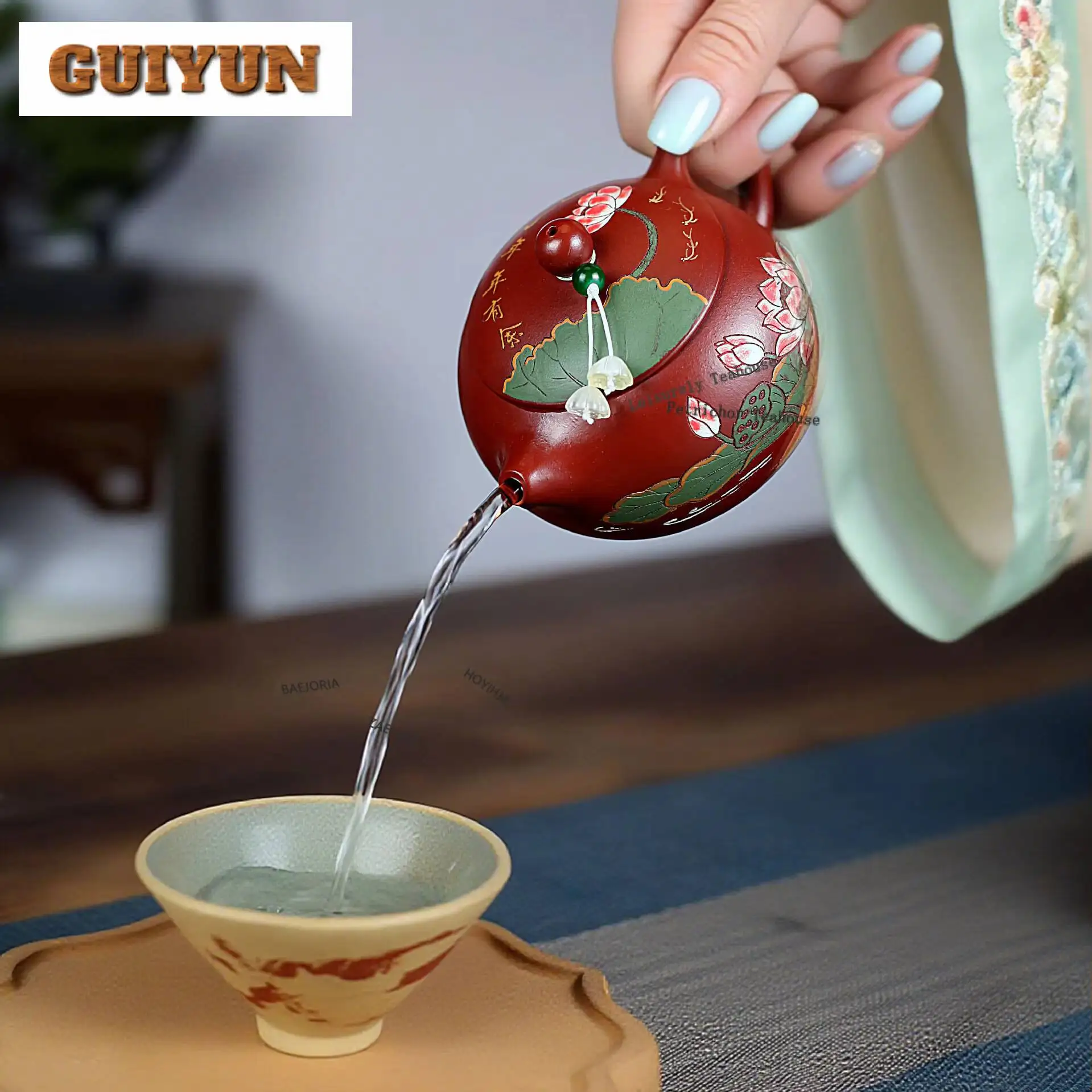 240ml Luxury Yixing Purple Clay Teapots Famous Master Handmade Xishi Pot Raw Ore Dahongpao Mud Kettle Chinese Zisha Tea Set
