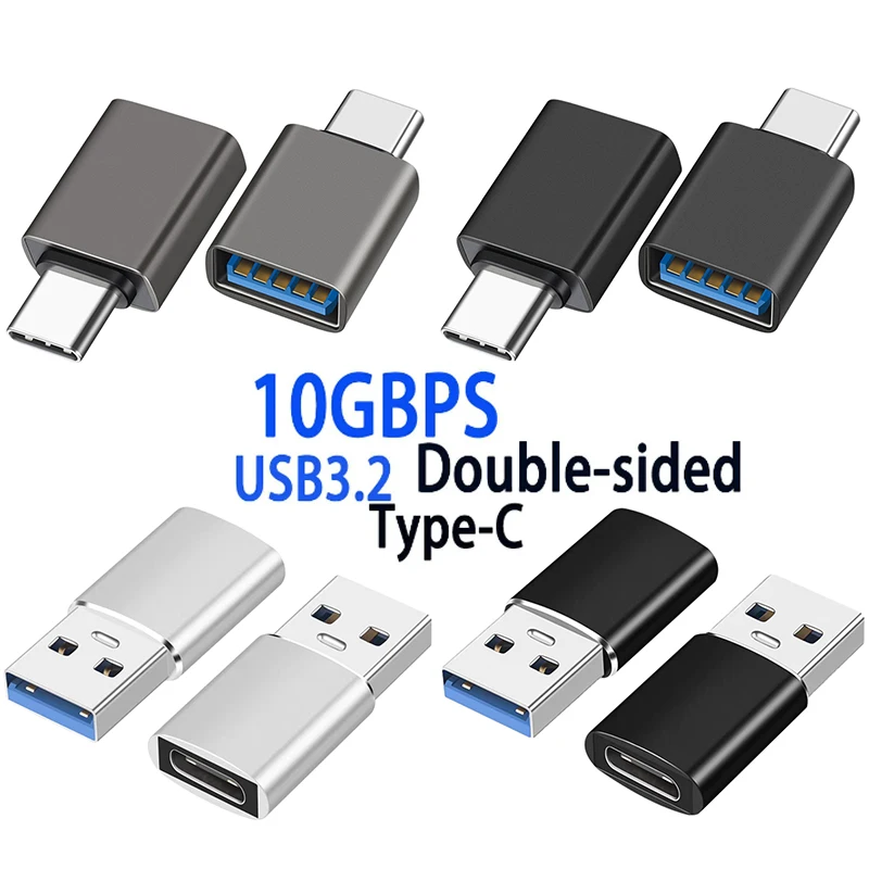 USB 3.2 C타입 데이터 OTG 어댑터, USB C타입 수-USB 3.2 암 변환기, 맥북 샤오미 삼성용 10Gbps 데이터 OTG 어댑터 