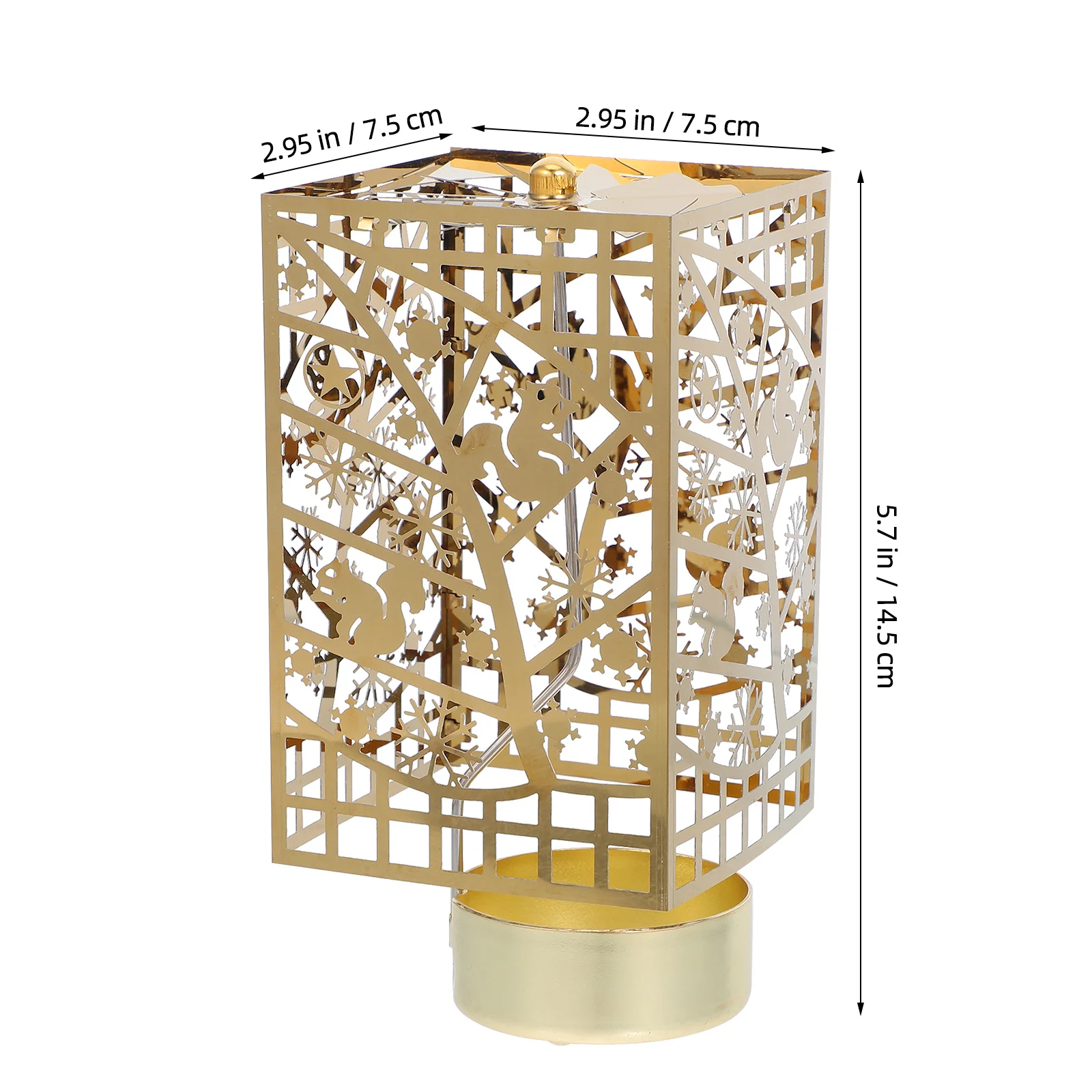 حامل عيد الميلاد ذو قاعدة ثابتة، شمعدان معدني مزخرف سهل التنظيف لزخارف الطاولة الاحتفالية والمنزلية #5