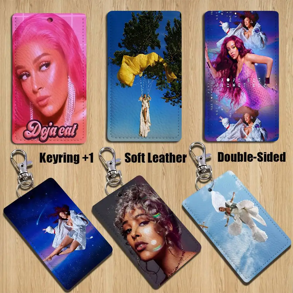 

I Love D-doja cat vie Singer Cartoon Singer Anime Card Keychain Fashion Pendant Bag ID Door Card Case Bus Card Cute Adult