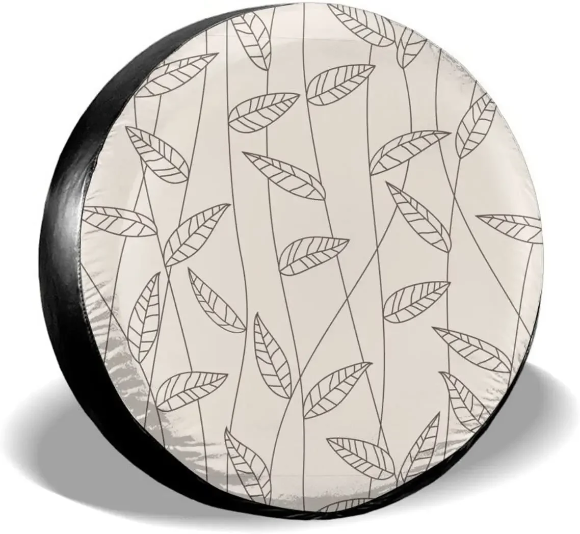 

Leaf Print Spare Tire Cover Waterproof Dust-Proof Wheel Protectors Universal for Trailer,,SUV,RV and Many Vehicle Ac