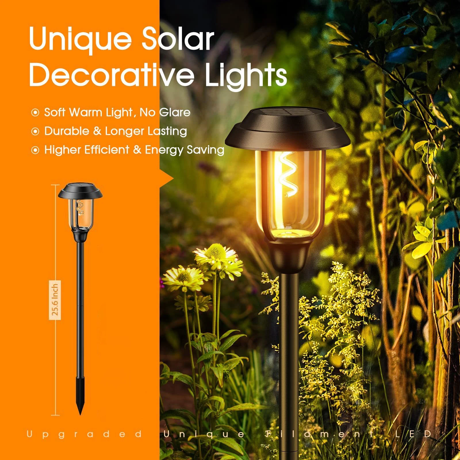 1/4/8 Pcs Solar Lawn Lights LED Lamp Garden Decoration Outdoor Pathway Lighting Lamp Courtyard Lawn Decoration Lights