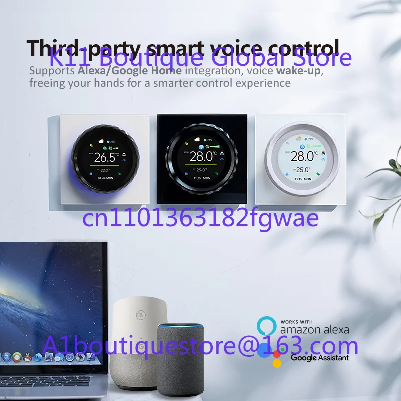 New BAC-2007 Smart Air Knob Thermostat with 1.6-inch Round and TFT Screen for Villas