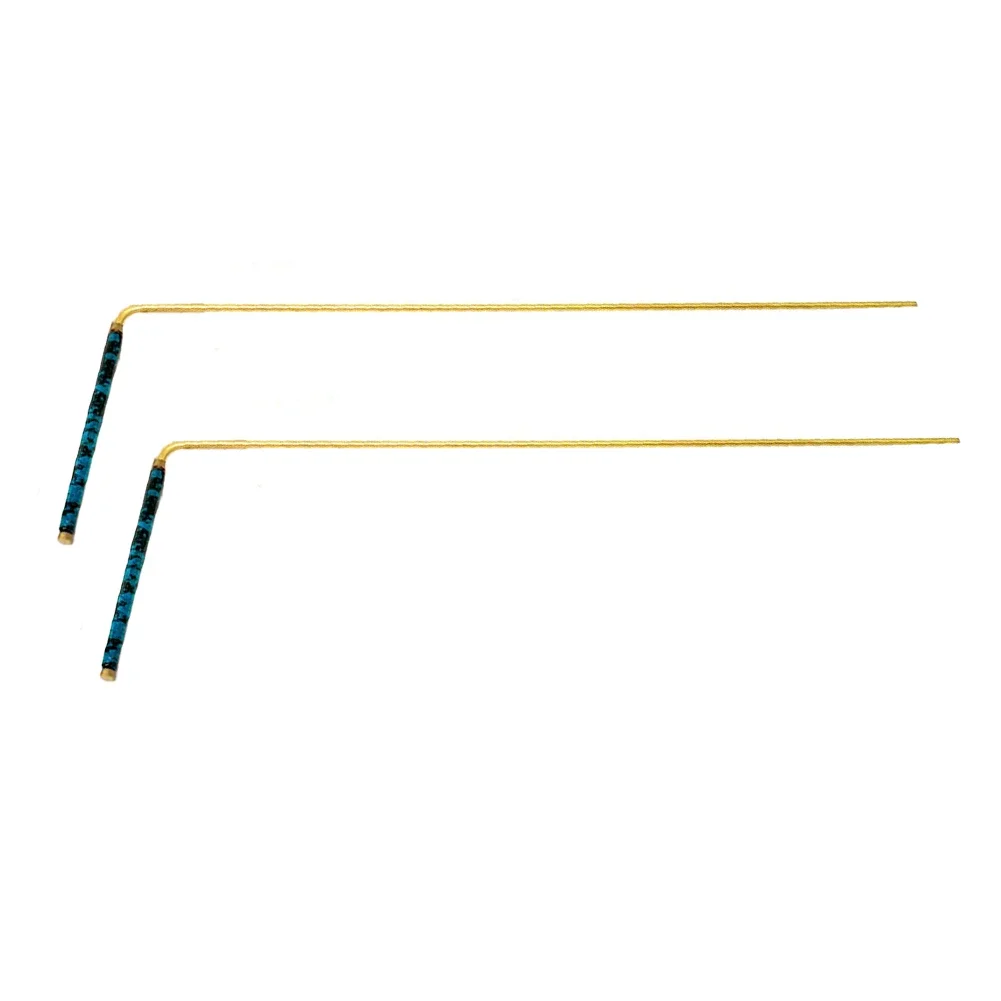 2Pcs 99.9% Pure Copper Dowsing Rod Water Divining Witching Energy Divining Healing Rods Metal Detector Rod Copper Probe view 5