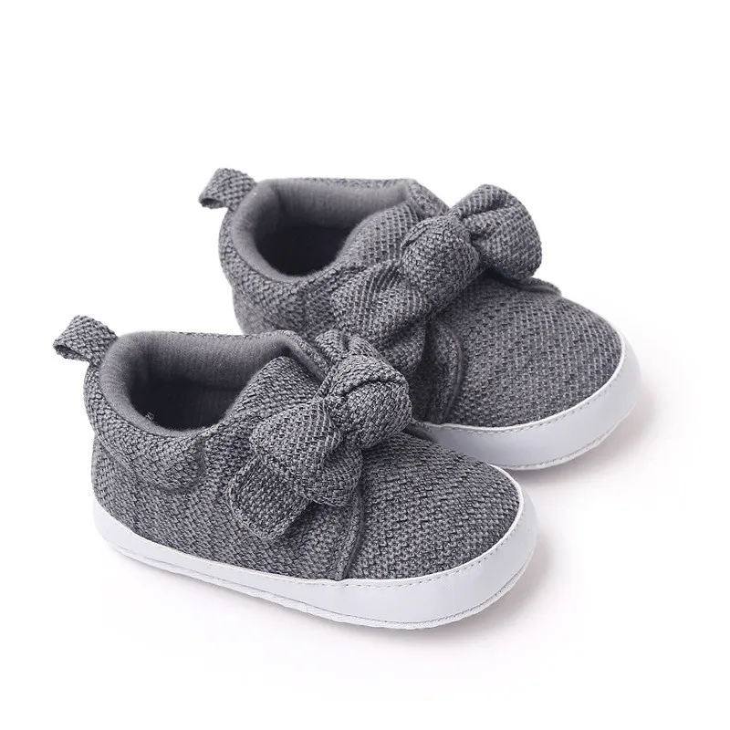 Cute Bowknot Baby Girls Shoes Soft Soled Non-slip Infant Footwear Crib Shoes Fashion Spring Autumn Newborn First Walkers