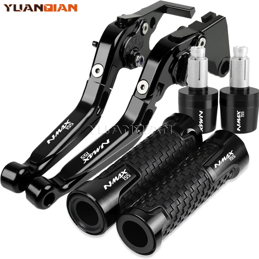 For YAMAHA NMAX155 N-MAX NMAX 155 2015 2016 2017-2027 Motorcycle Accessories Adjustable Brake Clutch Levers Handlebar Grips Ends