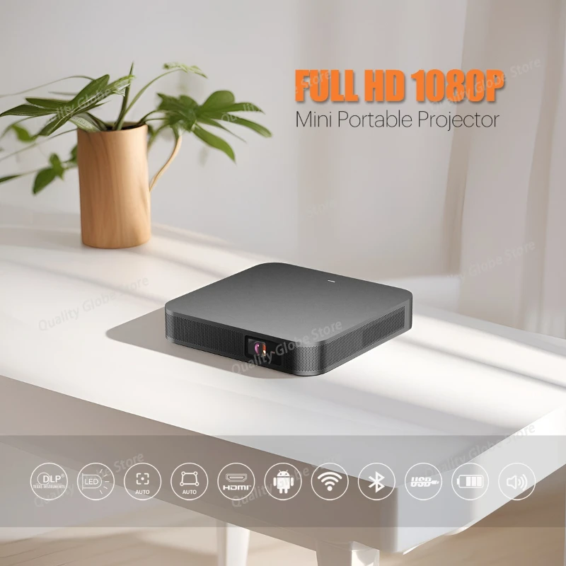 

1080P outdoor highlight DLP mini high definition home smart Android system mobile phone screen projector