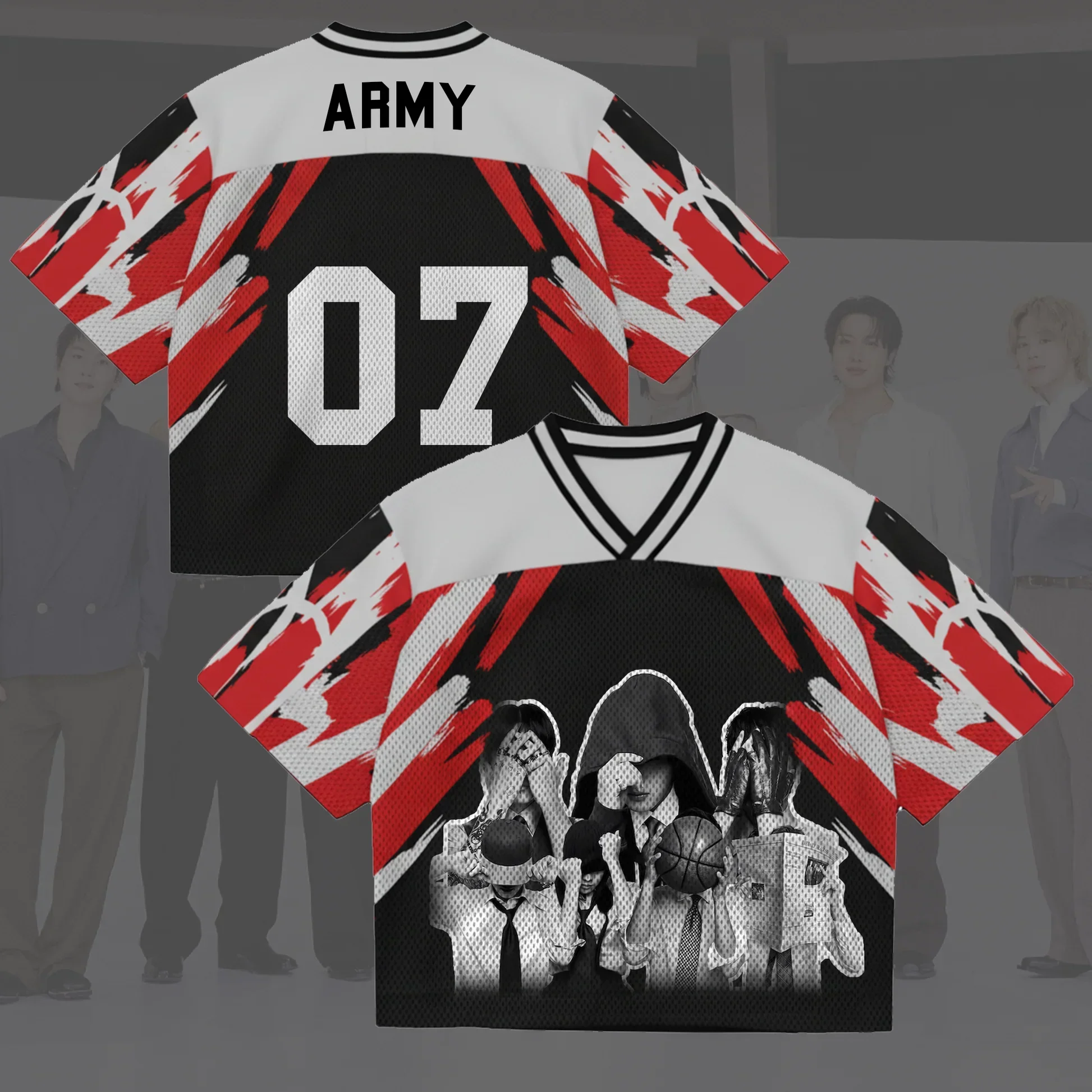Kpop Face To Face World Tour Trikot Geschenk für Fans Amerikanischer Street-Style Familien-Outfit Sommer Lässig Atmungsaktiv Schnelltrocknend – Detail 9
