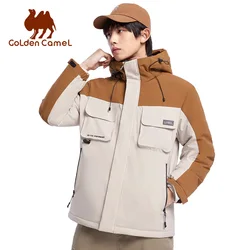 GOLDEN CAMEL Hiking Jackets Women Fleece Tooling Down Jacket for Men Hooded Thickened Men's Winter Coats 2023 New -10℃ Clothes