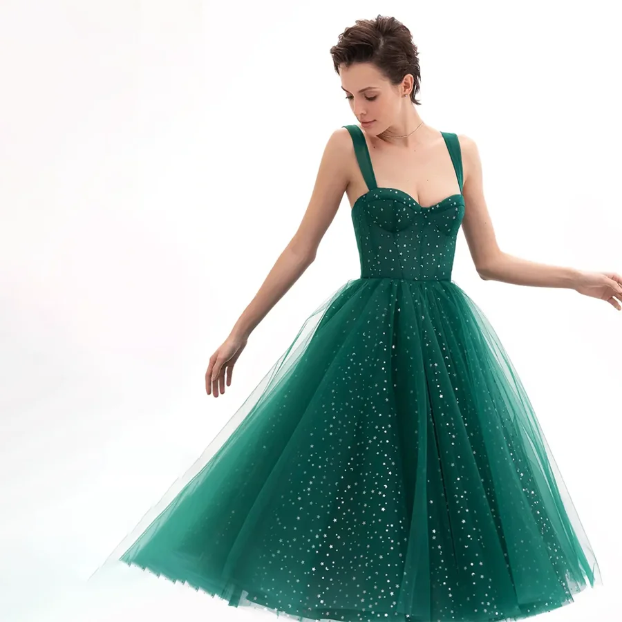 

Customized Custom Sweetheart Corset Designs Sparkling Tull Short Party Dress Backless Lace Up Colorful Prom Dress